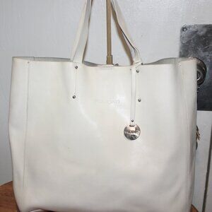 $249 Carried 1X PULCATI Italy Saffiano Lg Tote Shoulder Bag w Hang Tag
